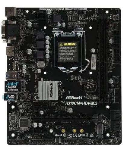 Материнская плата ASRock H310CM-HDV/M.2 купить по низкой цене с ...