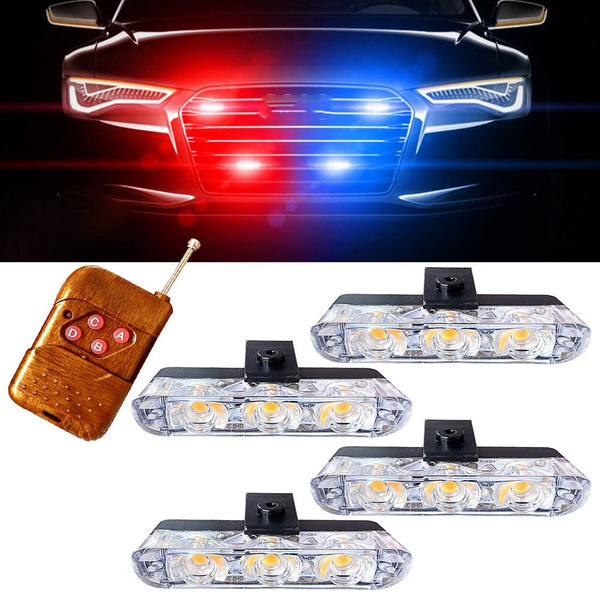 4 Шт 3LED Светодиодный стробоскоп для авто 12v проблесковый маячок ...