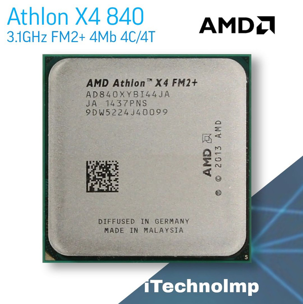 Процессор AMD AD840XYBI44JA Athlon X4, OEM (без кулера), 4 яд., 3.1 ГГц ...