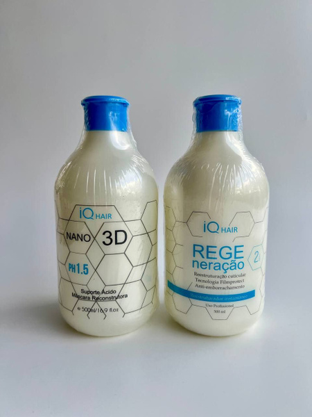 Набор IQ Hair Холодная реконструкция волос Nano 3D Reconstrutora кислая ...