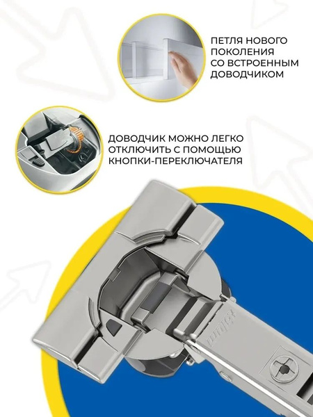 IKEA UTRUSTA 110 Петли мебельные с доводчиком Икеа 2 шт купить по ...