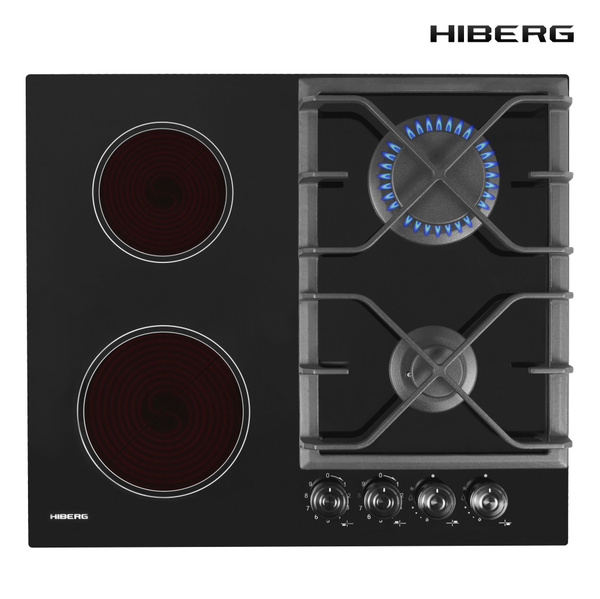 Комбинированная варочная панель 58*51 HIBERG VM 6020 B газо ...