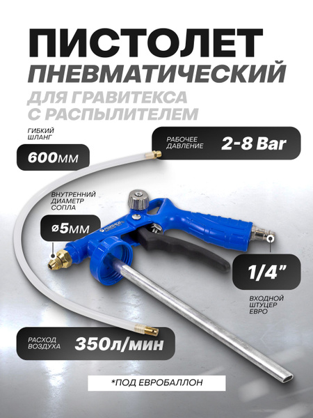 Пневмопистолет для гравитекса с распылителем - купить по выгодной цене ...