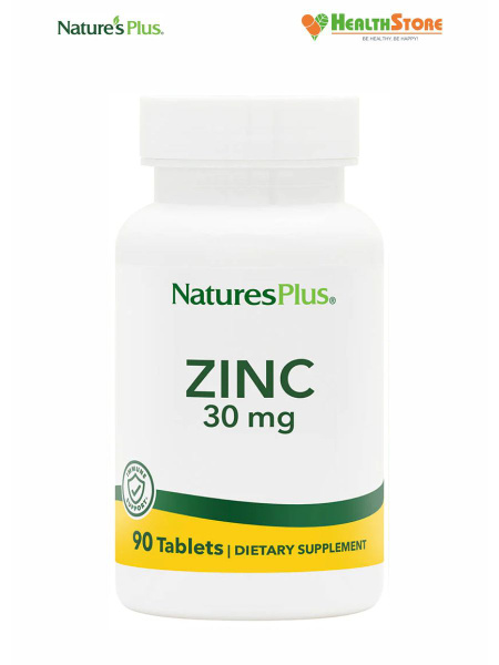 NaturesPlus Zinc 30мг 90 таблеток, цинк хелат, хелатный цинк 30 мг ...