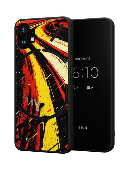 Силиконовый чехол Mcover для Nothing Phone 1 (Насинг Фон 1), Линии ...