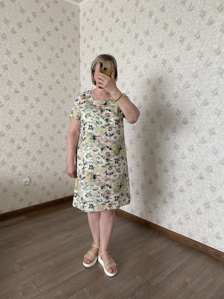 Платье летнее льняное больших размеров, Женский, На любой сезон, размер ...