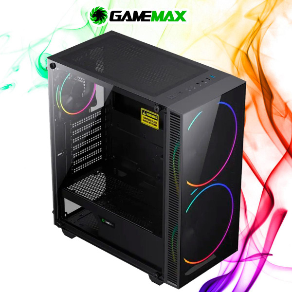 Корпус GameMax Black Hole MFG. A363-TB без БП (Черный Midi-Tower ATX ...