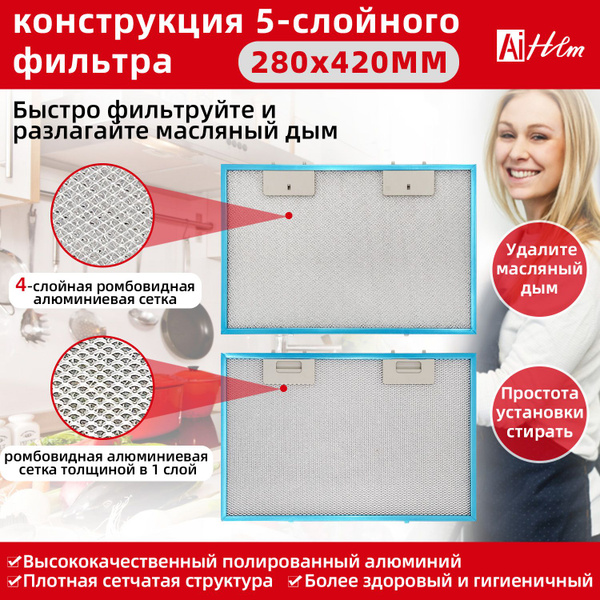 Вопросы и ответы о Жировой фильтр для вытяжек Elikor Faber 420х280х8 мм ...