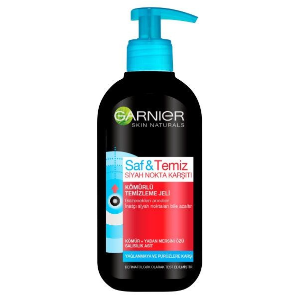 Garnier Pure&Clean Очищающий гель с углем против черных точек, 200 мл ...