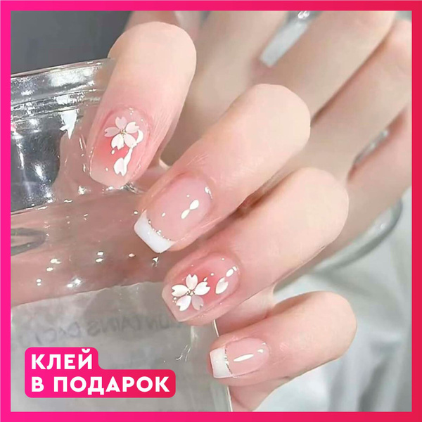 Накладные ногти с клеем, 24 шт, 3D - купить с доставкой по выгодным ...