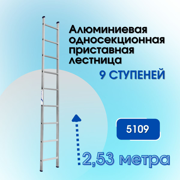 Лестница приставная ALUMET Ал, количество секций: 1 - купить по ...
