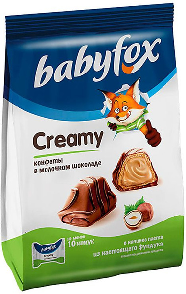 Конфеты вафельные Creamy BabyFox, 100 гр*2 шт - купить с доставкой по ...