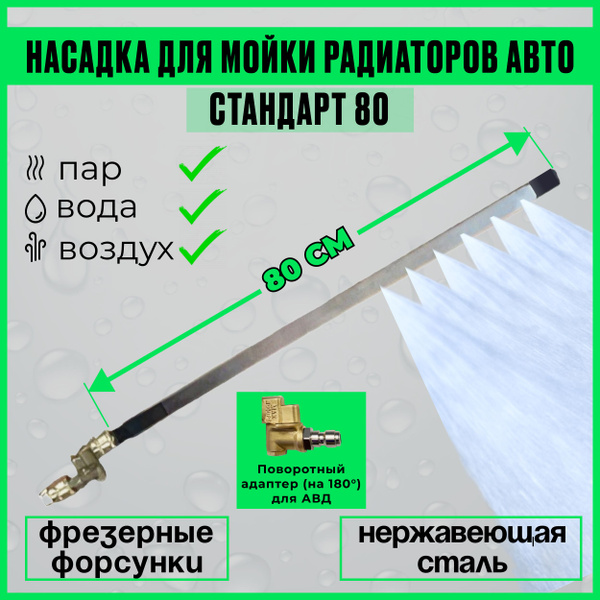 Насадка (80см) для мойки радиатора автомобиля без снятия, для мойки ...