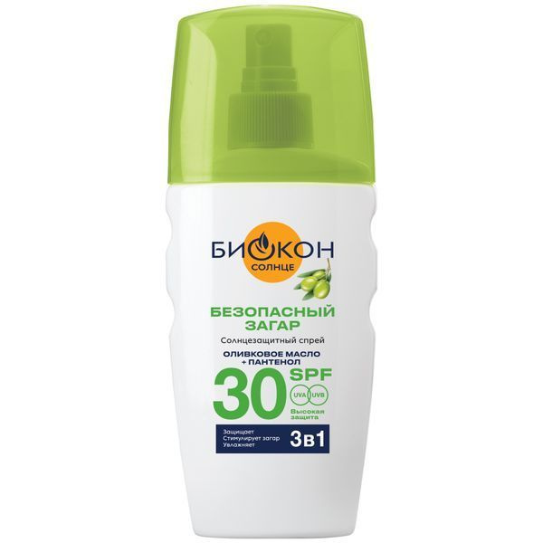 Биокон Солнце спрей для безопасного загара 3в1 SPF30 160мл - купить с ...