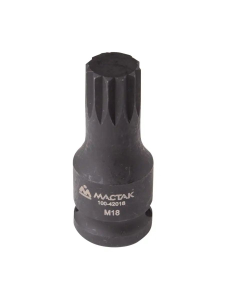 Торцевая головка Мастак Торцевая насадка 1/2", SPLINE, M18 для болта ...