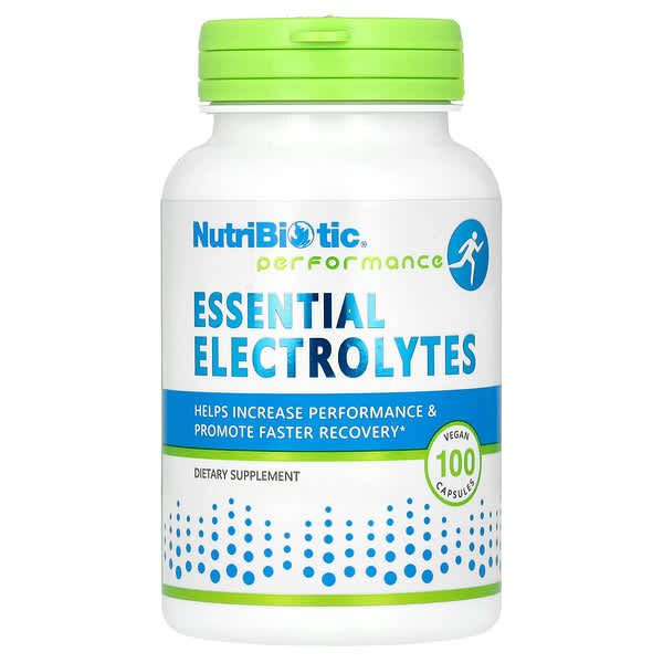 Незаменимые электролиты, 100 веганских капсул, NutriBiotic, Performance ...