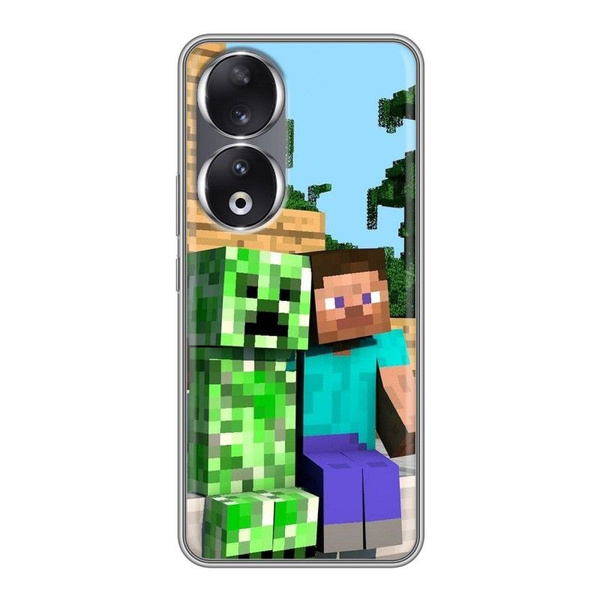 Дизайнерский силиконовый чехол для Huawei Honor 90 Майнкрафт скример ...
