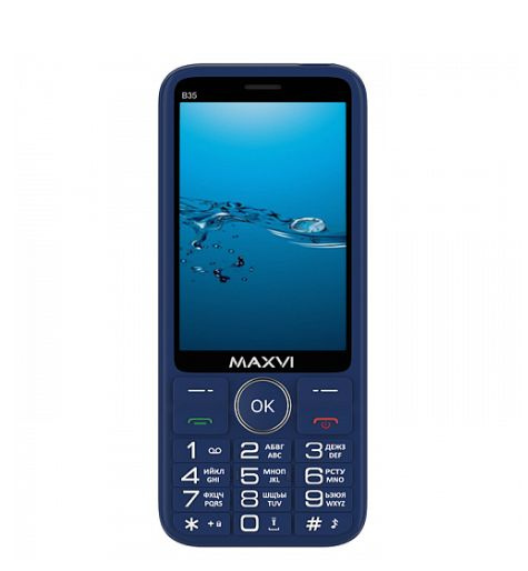 Мобильный телефон Maxvi B35, синий - купить по выгодной цене в интернет ...
