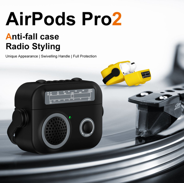Чехол Для Apple AirPods Pro 2 форме радиоприемника, ударопрочный, с ...