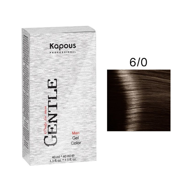 Kapous Non Ammonia Gentlemen Гель-краска мужская 6/0 светло-коричневый ...