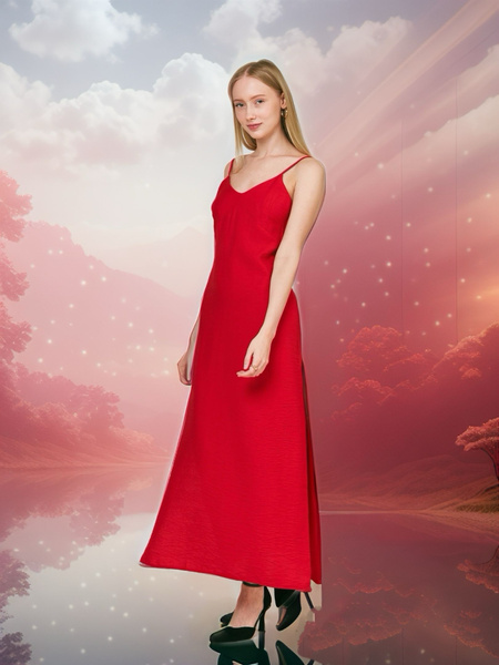 Сарафан женский летний длинный хлопок лен на бретельках льняной пляжный ...