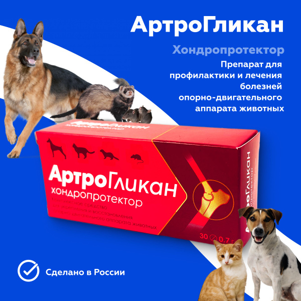 Артрогликан 1 упаковка (30табл)/Кормовая добавка/Хондропротектор для ...