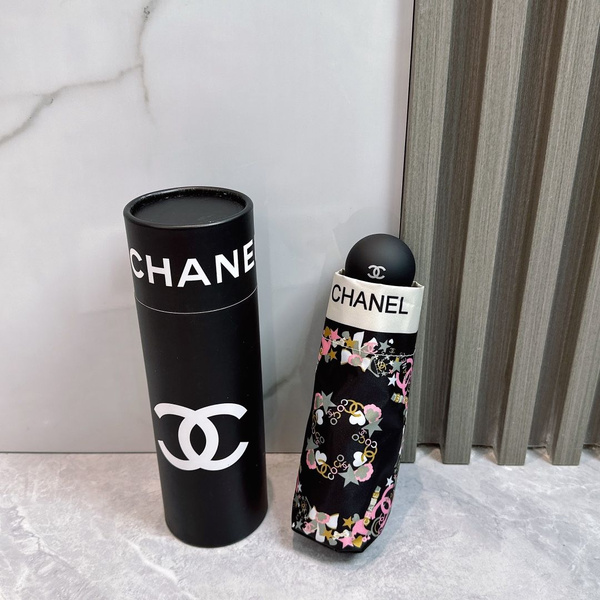 Зонт Chanel, 5 сложений, черный, розовый купить по низкой цене в ...