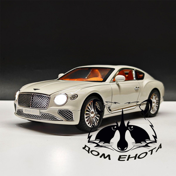 Машинка Bentley Continental GT с дымом. Металлическая модель Бентли ...