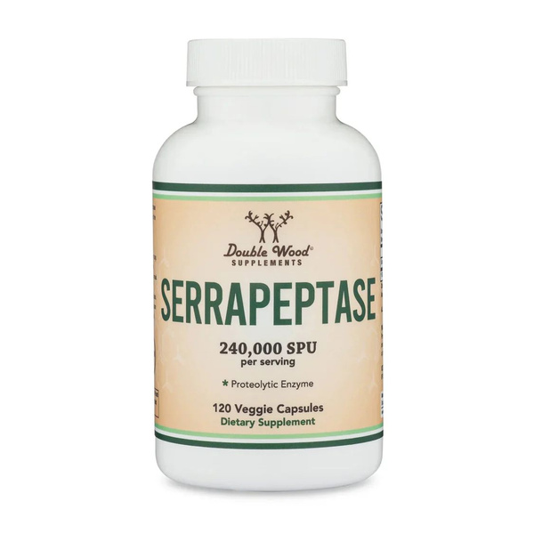 Double Wood Serrapeptase, Серрапептаза, 120 капсул - купить с доставкой ...