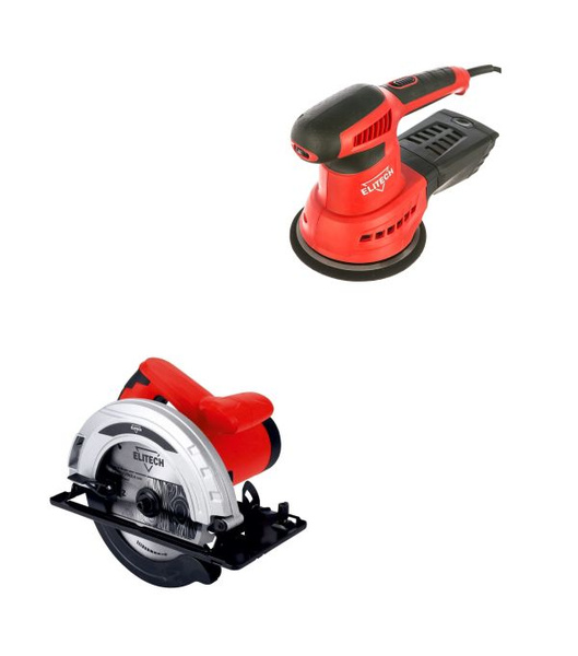 Пила дисковая ELITECH ПД 190 (E2206.011.00)+Эксцентриковая шлифмашина ...