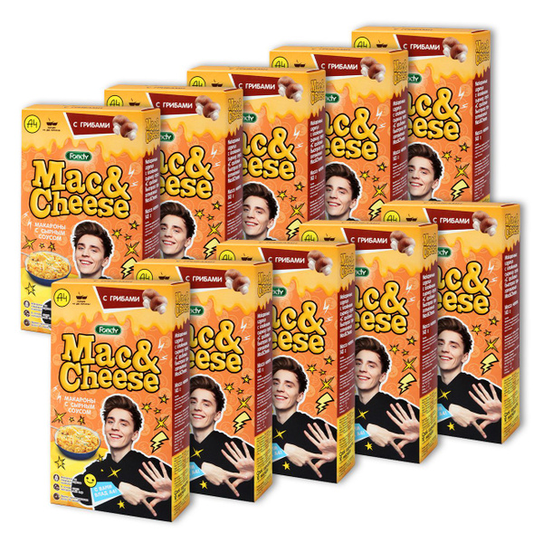 Макароны с сырным соусом Foody Mac&Cheese с грибами, 143г х 10шт ...
