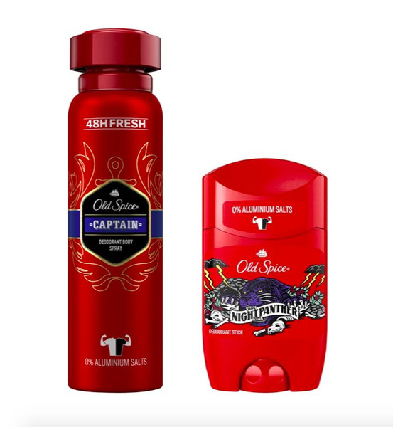 Old Spice дезодорант-стик NightPanther 50мл + дезодорант Captain спрей ...