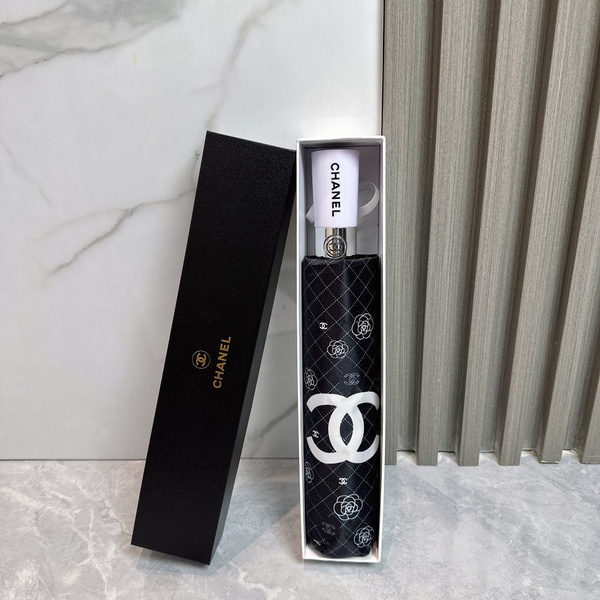 Зонт Chanel, 3 сложения, белый, черный купить по низкой цене в интернет ...