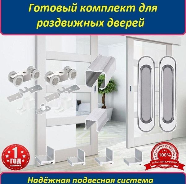 Готовый комплект для раздвижных межкомнатных дверей, шкафов-купе ...