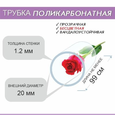 Трубка поликарбонатная прозрачная бесцветная 20 мм - 1м купить на OZON ...