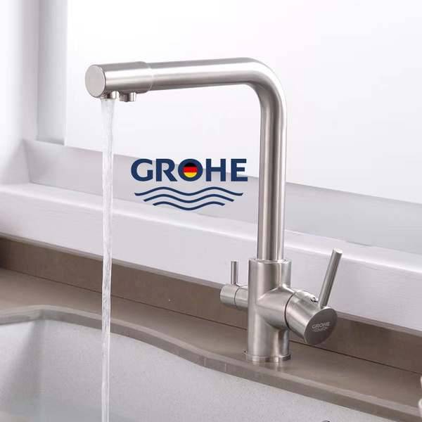 Смеситель GROHE GROHE24A716 Латунь Аэратор, С краном для питьевой воды ...