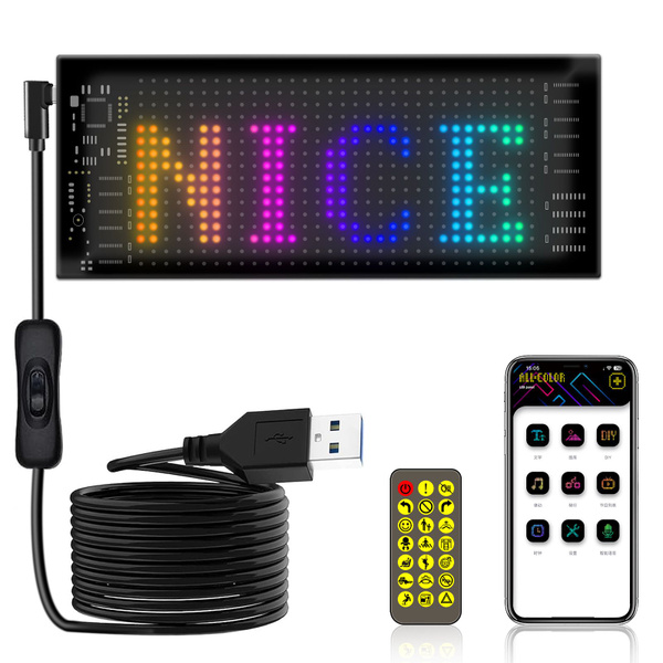 Гибкая Бегущая строка разноцветная ( 70*173mm RGB SMD) светодиодный led ...