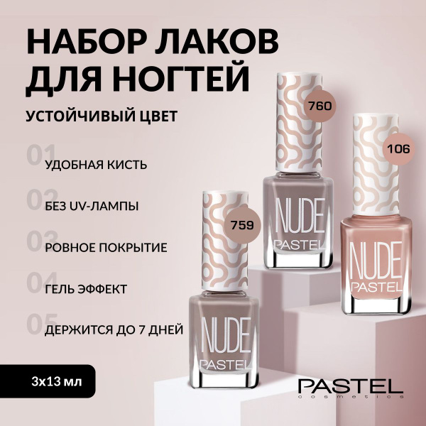 Набор лаков для ногтей для маникюра Pastel, без лампы, обычный купить ...