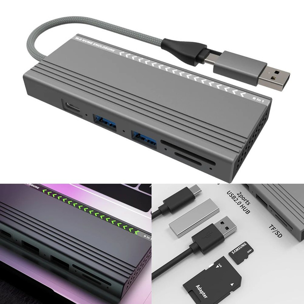 Корпус для жесткого диска M.2 NVMe/SATA Концентратор USB Type-C 5 в 1 ...