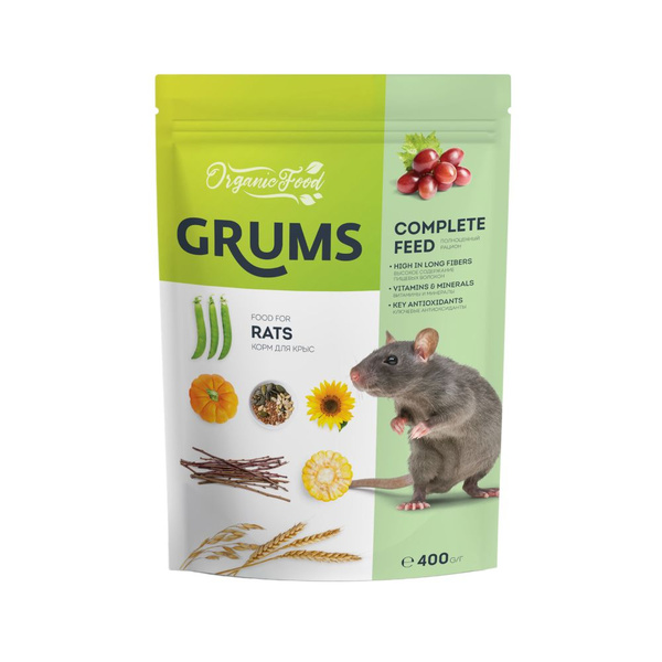 GRUMS Корм для крыс, 400 гр. - купить с доставкой по выгодным ценам в ...