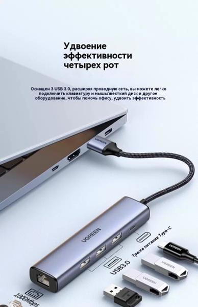 Характеристики USB Hub / USB-концентратор USB 3.0 / HUB разветвитель ...