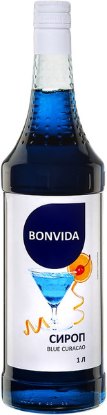 Сироп BONVIDA со вкусом блю кюрасао, 1л - купить с доставкой по ...