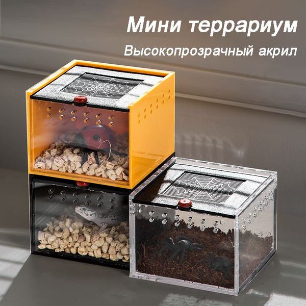 Мини террариум для рептилий , паука, ящерица, леопардовый геккон ...