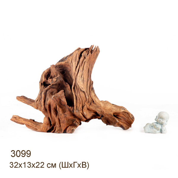 Коряга для аквариума натуральная. Мангровая - XL. Декорация MASHA BLOOM ...