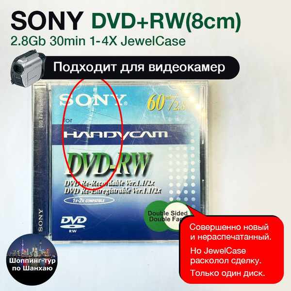 Sony Диск для записи DVD-RW, 1 шт - купить с доставкой по выгодным ...