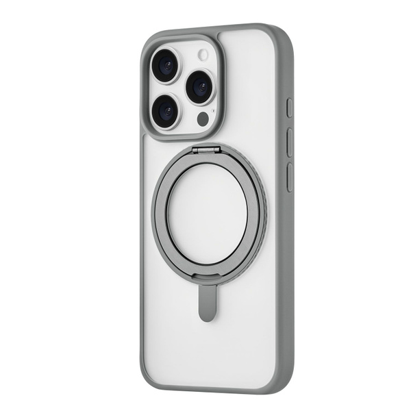 Чехол для iPhone 16 Pro uBear Clip 360 Mag с кольцом-стендом, силк-тач ...