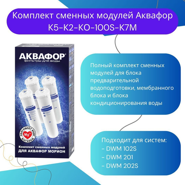 Комплект сменных модулей для Аквафор DWM-102S и DWM-201, 202S (с ...