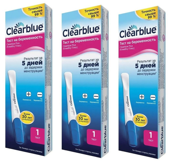 Тест на беременность Clearblue Plus, результат за 5 дней до задержки ...