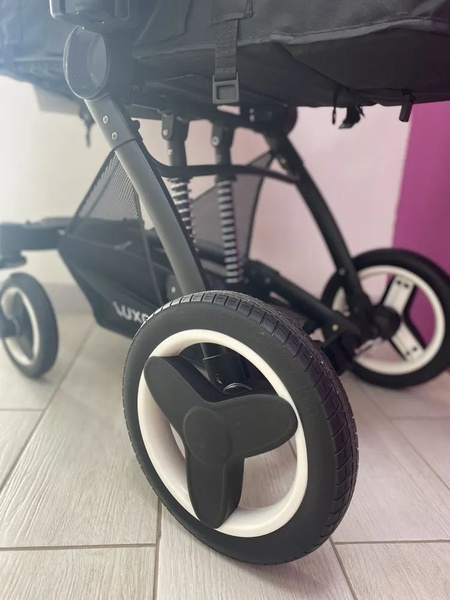 Коляска-трансформер 3в1 Luxmom X6,автолюлька/ черно-белая экокожа ...