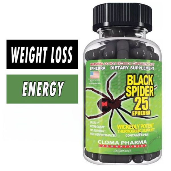 Cloma Pharma Black Spider 100 капсул, Жиросжигатель - купить с ...